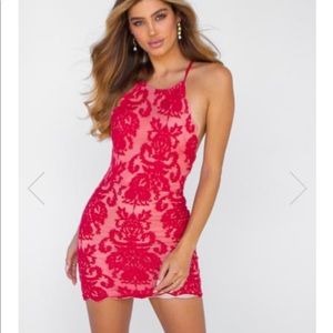 Xenia Boutique Inka Lace Dress in Red